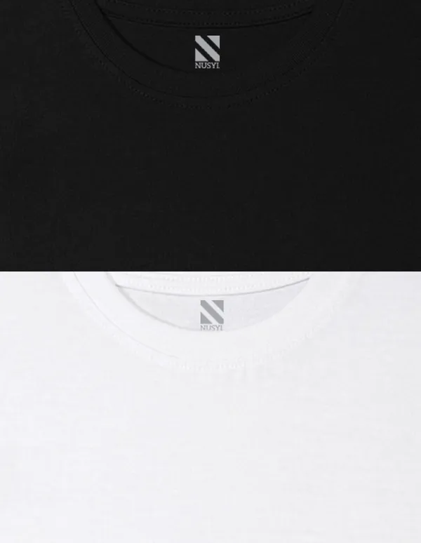 Nusyl_Boy_White_&_Black_Solid_Drop_Shoulder_T_Shirts_Pack_Of_2_Soft_&_Comfortable_Drop_Shoulder_T_Shirts_Cozy_Summer_Wear_For_Kids_&_Teen_Boys