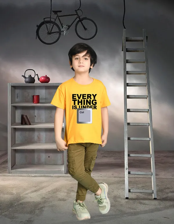 Nusyl_Boy_Orange_&_Yellow_Everything_Text_Printed_&_Thinking_Text_Printed_Drop_Shoulder_T_Shirts_Pack_Of_2_Soft_&_Comfortable_Drop_Shoulder_T_Shirts_Cozy_Summer_Wear_For_Kids_&_Teen_Boys