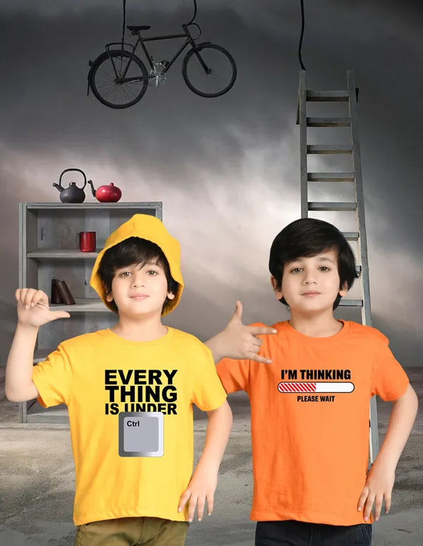 Nusyl_Boy_Orange_&_Yellow_Everything_Text_Printed_&_Thinking_Text_Printed_Drop_Shoulder_T_Shirts_Pack_Of_2_Soft_&_Comfortable_Drop_Shoulder_T_Shirts_Cozy_Summer_Wear_For_Kids_&_Teen_Boys