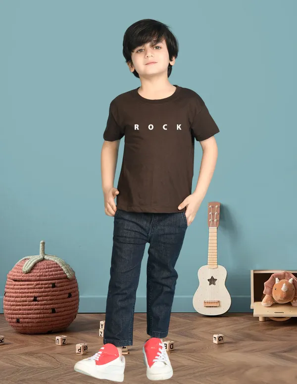 Nusyl_Boy_White_&_Brown_Rock_Text_Printed_&_Fine_Text_Printed_Drop_Shoulder_T_Shirts_Pack_Of_2_Soft_&_Comfortable_Drop_Shoulder_T_Shirts_Cozy_Summer_Wear_For_Kids_&_Teen_Boys