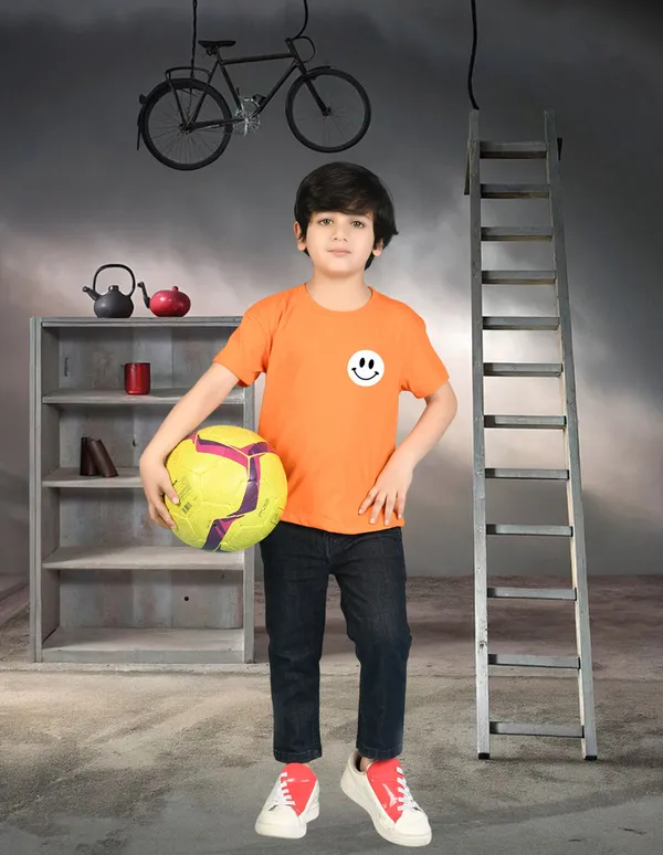 Nusyl_Boy_Orange_&_White_Happy_Text_Printed_&_Youth_Text_Printed_Drop_Shoulder_T_Shirts_Pack_Of_2_Soft_&_Comfortable_Drop_Shoulder_T_Shirts_Cozy_Summer_Wear_For_Kids_&_Teen_Boys