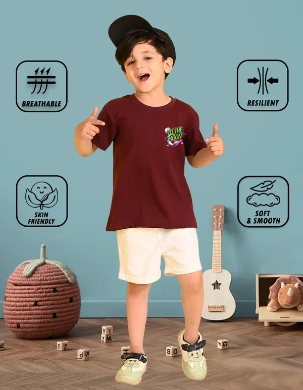 Nusyl_Boy_Red_&_Wine_Moon_Text_Printed_&_Space_Text_Printed_Drop_Shoulder_T_Shirts_Pack_Of_2_Soft_&_Comfortable_Drop_Shoulder_T_Shirts_Cozy_Summer_Wear_For_Kids_&_Teen_Boys