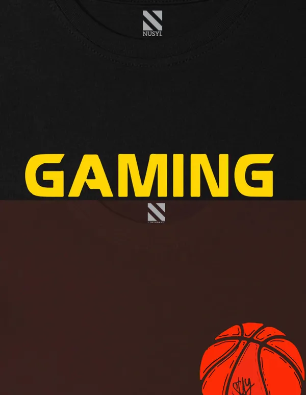 Nusyl_Boy_Brown_&_Black_Gaming_Zone_Text_Printed_&_Hard_Text_Printed_Drop_Shoulder_T_Shirts_Pack_Of_2_Soft_&_Comfortable_Drop_Shoulder_T_Shirts_Cozy_Summer_Wear_For_Kids_&_Teen_Boys