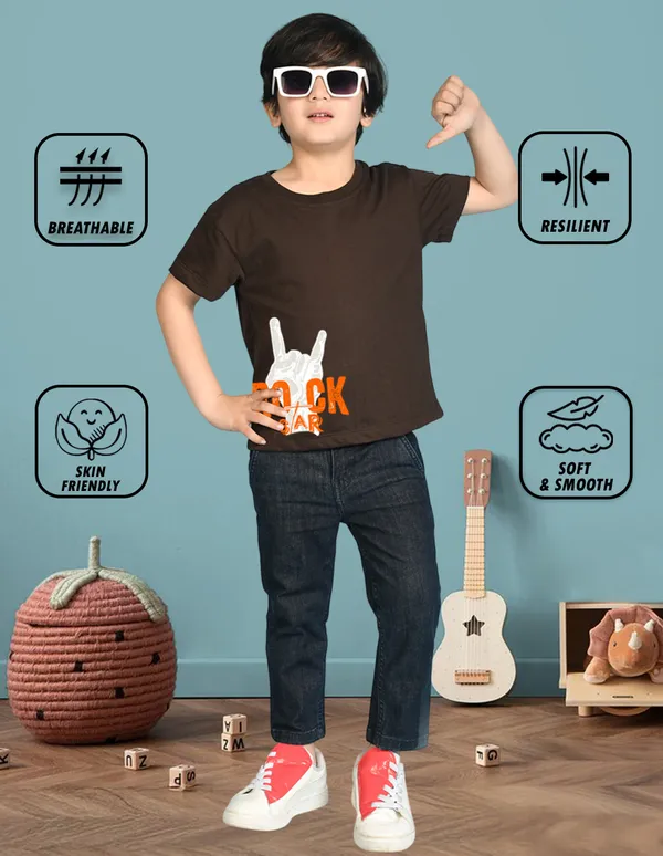 Nusyl_Boy_Black_&_Brown_Astronaut_Printed_&_Rock_Star_Text_Printed_Drop_Shoulder_T_Shirts_Pack_Of_2_Soft_&_Comfortable_Drop_Shoulder_T_Shirts_Cozy_Summer_Wear_For_Kids_&_Teen_Boys