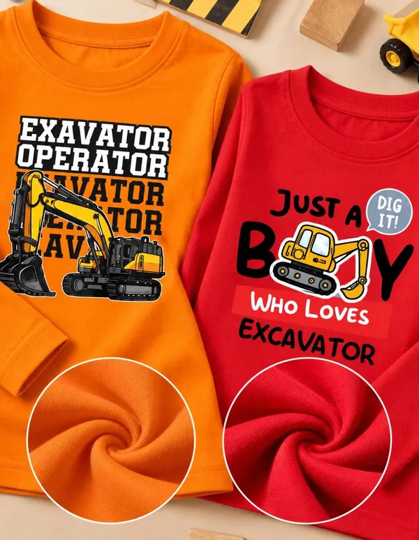 Nusyl_Boys_Pack_of_2_Red_&_Orange_Excavator_Text_Printed_&_Excavator_operator_Text_Printed_Full_Sleeve_Tshirts