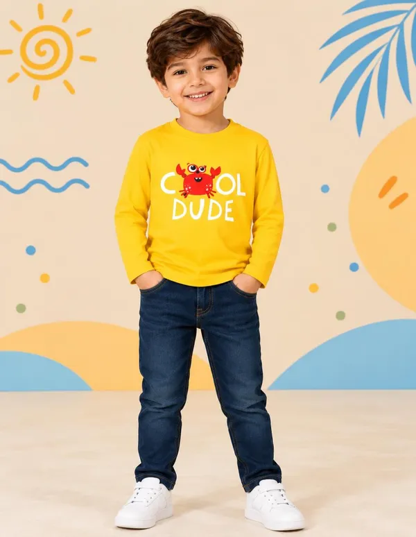 Nusyl_Boys_Pack_of_2_Orange_&_Yellow_Mischief_Maker_Text_Printed_&_Cool_Dude_Text_Printed_Full_Sleeve_Tshirts