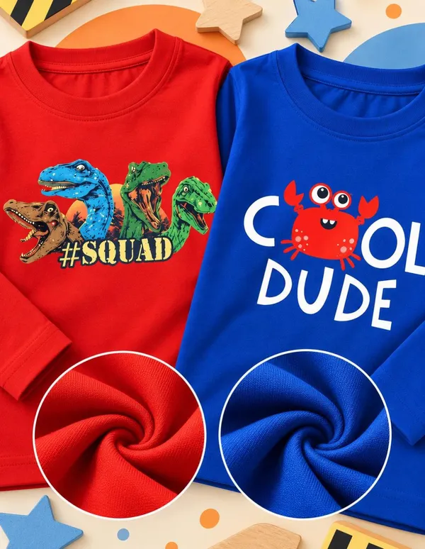 Nusyl_Boys_Pack_of_2_Red_&_Royal_Blue_Dinosaurs_Printed_&_Cool_Dude_Text_Printed_Full_Sleeve_Tshirts