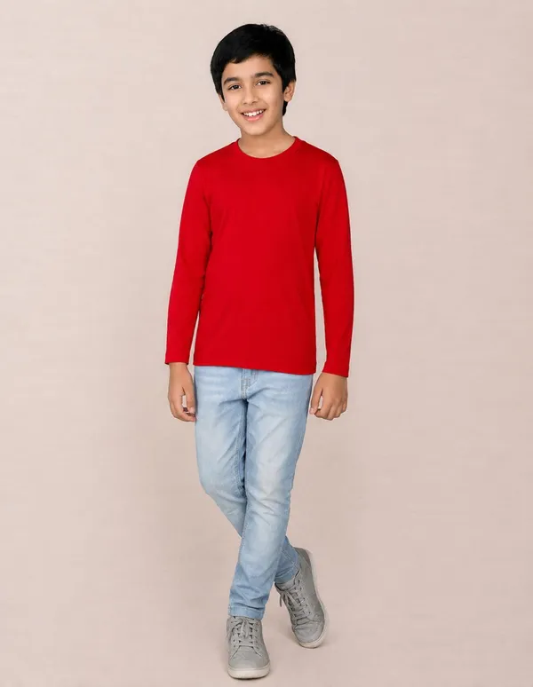 Nusyl_Boys_Black,_White_and_Red_Solid_Tshirts