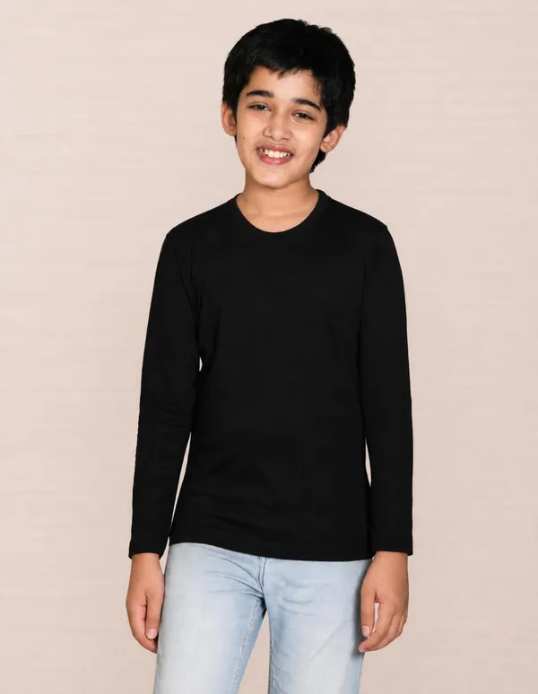 Nusyl_Boys_Black,_White_and_Red_Solid_Tshirts