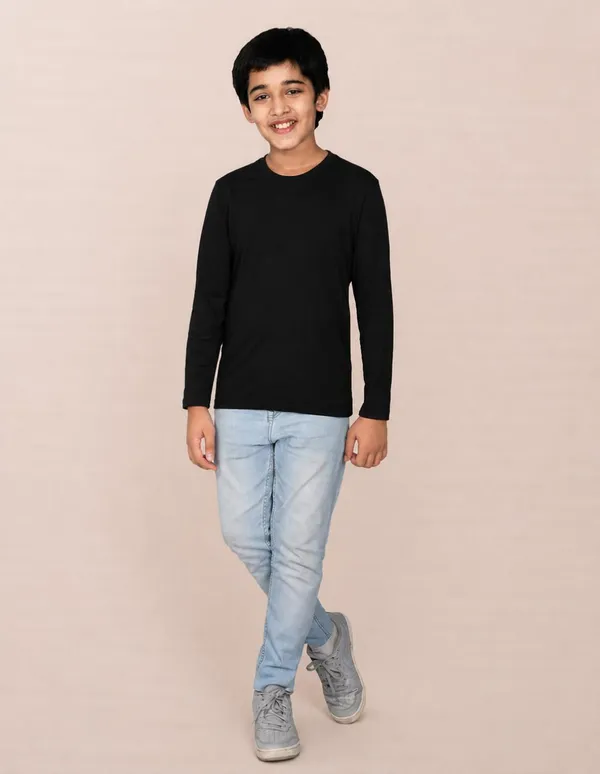 Nusyl_Boys_Black,_Red_and_Lilac_Solid_Tshirts