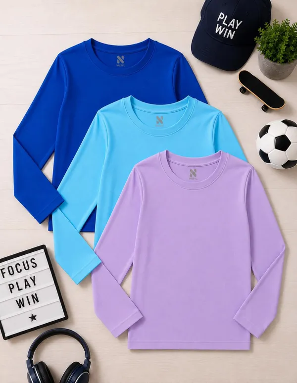 Nusyl_Boys_Royal_Blue,_Sky_Blue_and_Lilac_Solid_Tshirts