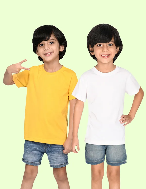 Nusyl_Boy_Yellow_&_White_Solid_Regular_T_Shirts_Pack_Of_2_Soft_&_Comfortable_Half_Sleeves_Regular_T_Shirts_Cozy_Summer_Wear_For_Kids_&_Teen_Boys
