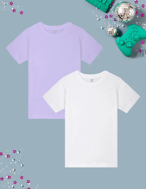 Nusyl_Boy_White_&_Lilac_Solid_Regular_T_Shirts_Pack_Of_2_Soft_&_Comfortable_Half_Sleeves_Regular_T_Shirts_Cozy_Summer_Wear_For_Kids_&_Teen_Boys