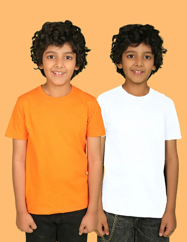 Nusyl_Boy_White_&_Orange_Solid_Regular_T_Shirts_Pack_Of_2_Soft_&_Comfortable_Half_Sleeves_Regular_T_Shirts_Cozy_Summer_Wear_For_Kids_&_Teen_Boys