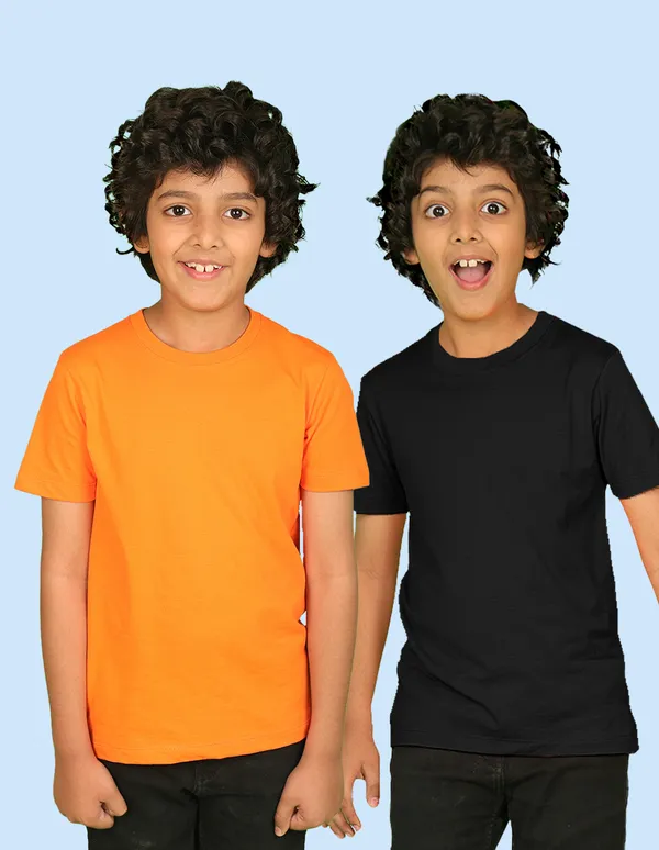 Nusyl_Boy_Black_&_Orange_Solid_Regular_T_Shirts_Pack_Of_2_Soft_&_Comfortable_Half_Sleeves_Regular_T_Shirts_Cozy_Summer_Wear_For_Kids_&_Teen_Boys
