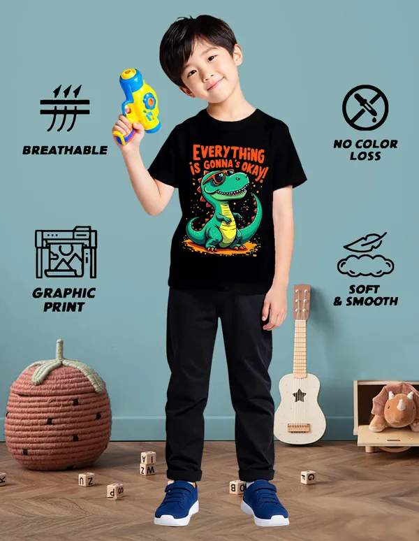 Nusyl_Boy_Yellow_&_Black_Dinosaur_Printed_&_Super_Hero_Text_Printed_Half_Sleeves_T_Shirt_Pack_Of_2_Soft_&_Comfortable_Half_Sleeve_T_Shirt_Cozy_Summer_Wear_For_Kids_&_Teen_Boys