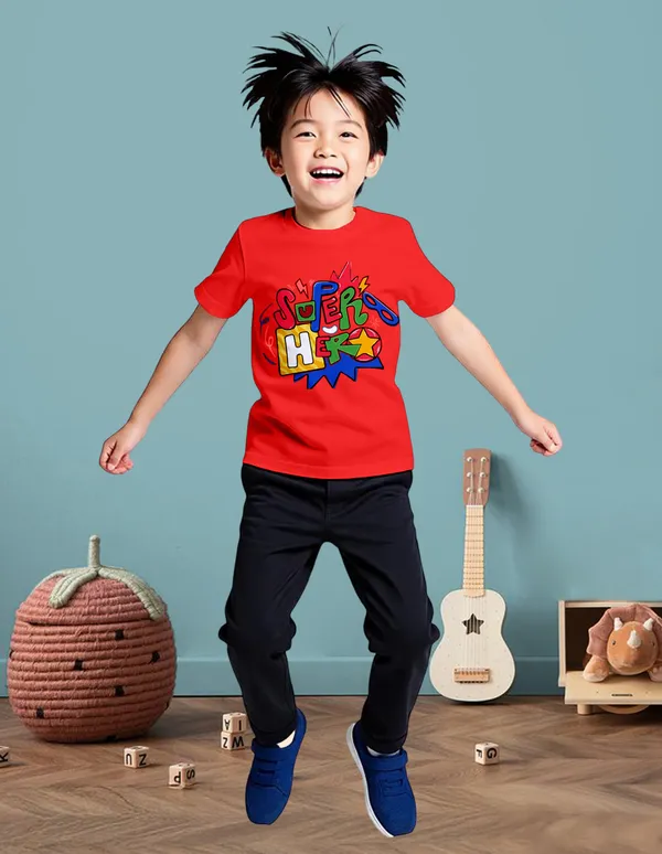 Nusyl_Boy_White_&_Red_Super_Hero_Text_Printed_&_Robots_Text_Printed_Half_Sleeves_T_Shirt_Pack_Of_2_Soft_&_Comfortable_Half_Sleeve_T_Shirt_Cozy_Summer_Wear_For_Kids_&_Teen_Boys