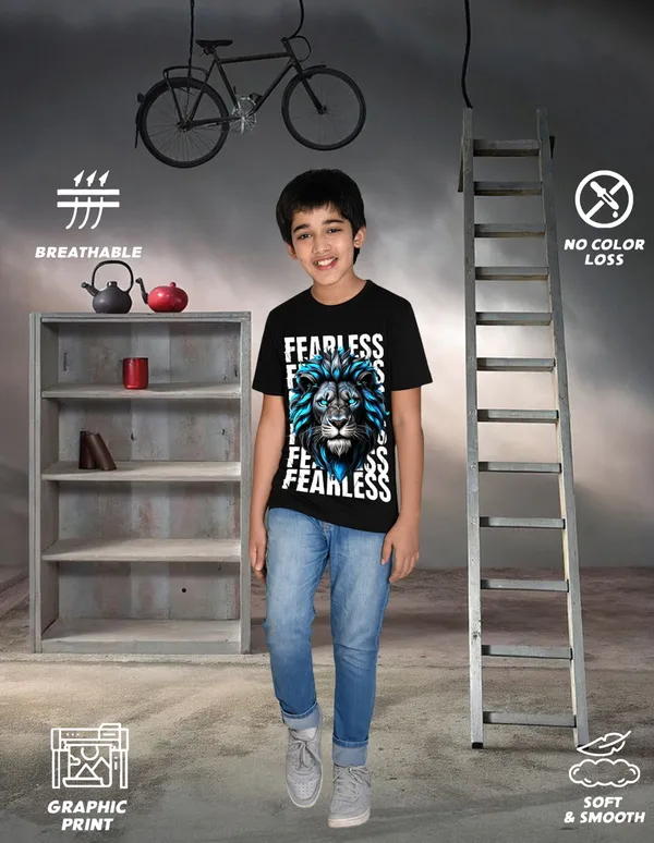 Nusyl_Boy_Black_&_White_Lion_Printed_&_Dog_Printed_Half_Sleeves_T_Shirt_Pack_Of_2_Soft_&_Comfortable_Half_Sleeve_T_Shirt_Cozy_Summer_Wear_For_Kids_&_Teen_Boys