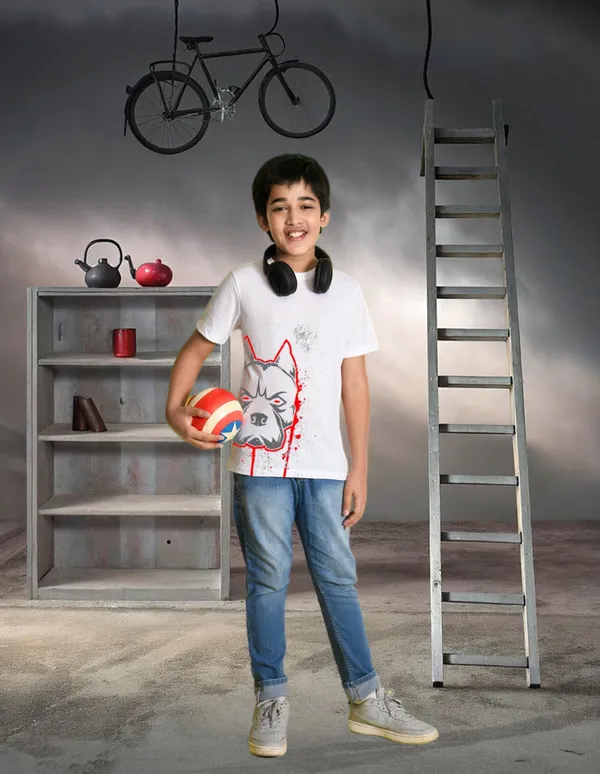 Nusyl_Boy_Black_&_White_Lion_Printed_&_Dog_Printed_Half_Sleeves_T_Shirt_Pack_Of_2_Soft_&_Comfortable_Half_Sleeve_T_Shirt_Cozy_Summer_Wear_For_Kids_&_Teen_Boys