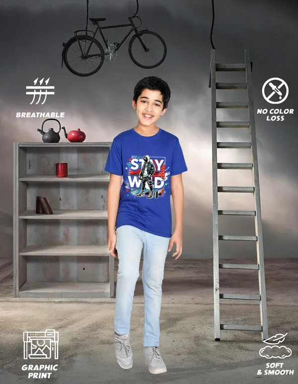 Nusyl_Boy_Yellow_&_Royal_Blue_Street_Boys_Printed_&_Stay_Wild_Text_Printed_Half_Sleeves_T_Shirt_Pack_Of_2_Soft_&_Comfortable_Half_Sleeve_T_Shirt_Cozy_Summer_Wear_For_Kids_&_Teen_Boys
