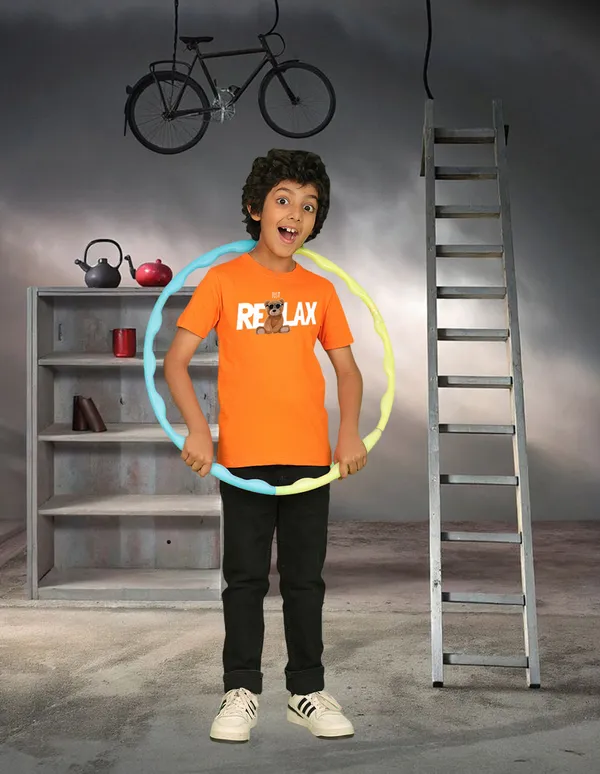 Nusyl_Boy_Hot_Pink_&_Orange_Teddy_Printed_&_Oh_Places_Half_Sleeves_T_Shirt_Pack_Of_2_Soft_&_Comfortable_Half_Sleeve_T_Shirt_Cozy_Summer_Wear_For_Kids_&_Teen_Boys