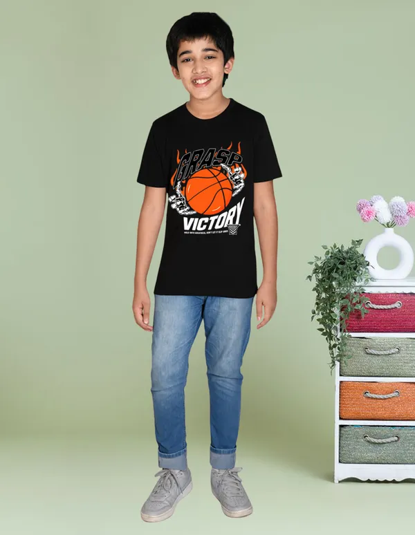 Nusyl_Boy_Brown_&_Black_Basketball_Printed_&_Victory_Text_Printed_Half_Sleeves_T_Shirt_Pack_Of_2_Soft_&_Comfortable_Half_Sleeve_T_Shirt_Cozy_Summer_Wear_For_Kids_&_Teen_Boys