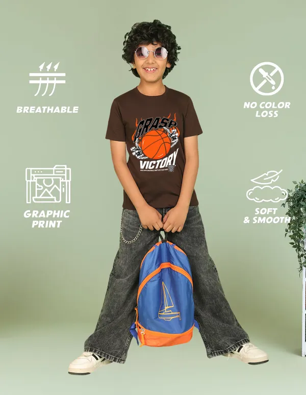 Nusyl_Boy_Brown_&_Black_Victory_Text_Printed_&_Level_Up_Text_Printed_Half_Sleeves_T_Shirt_Pack_Of_2_Soft_&_Comfortable_Half_Sleeve_T_Shirt_Cozy_Summer_Wear_For_Kids_&_Teen_Boys