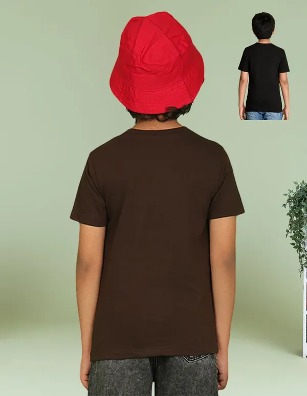 Nusyl_Boy_Black_&_Brown_E=Mc2_Text_Printed_&_Football_Printed_Half_Sleeves_T_Shirt_Pack_Of_2_Soft_&_Comfortable_Half_Sleeve_T_Shirt_Cozy_Summer_Wear_For_Kids_&_Teen_Boys