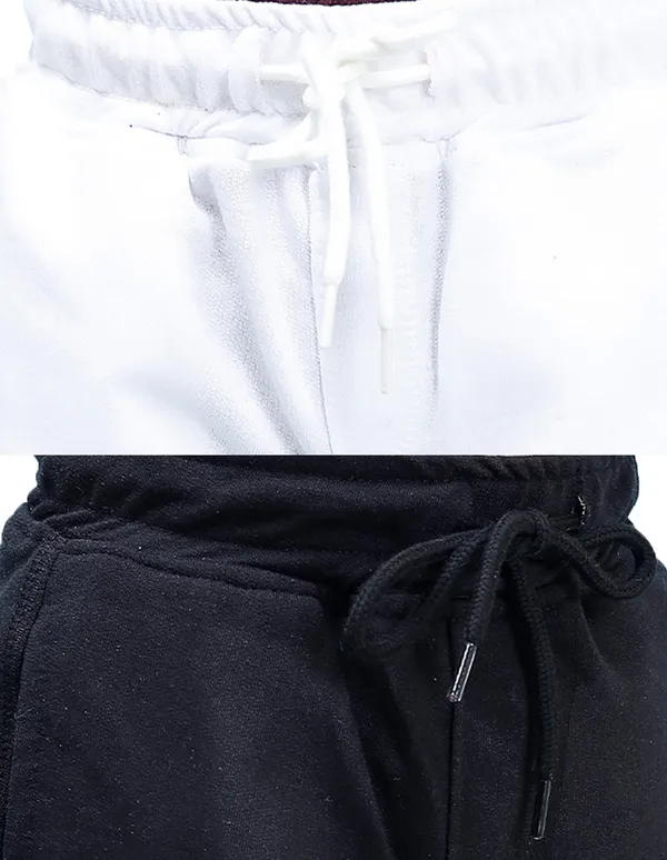 Nusyl_White_&_Black_Solid_Cotton_Blend_Regular_Fit_Pack_Of_2_Shorts_With_Side_Pockets_Short_Length_Regular_Fit