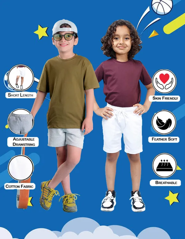 Nusyl_White_&_Grey_Solid_Cotton_Blend_Regular_Fit_Pack_Of_2_Shorts_With_Side_Pockets_Short_Length_Regular_Fit