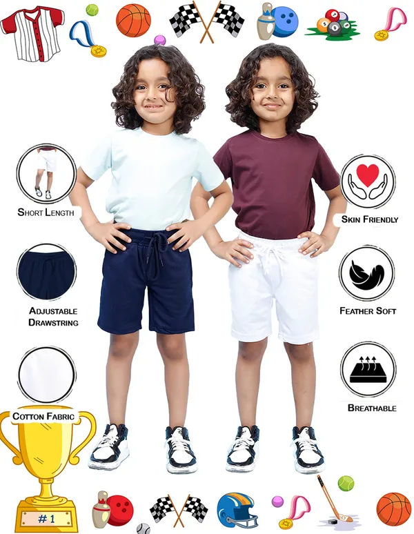 Nusyl_White_&_Navy_Solid_Cotton_Blend_Regular_Fit_Pack_Of_2_Shorts_With_Side_Pockets_Short_Length_Regular_Fit
