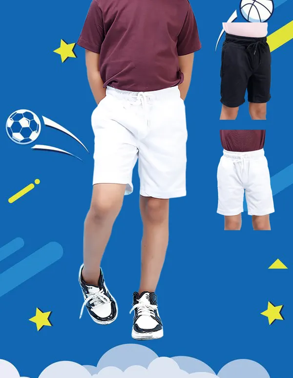 Nusyl_White_&_Black_Solid_Cotton_Blend_Regular_Fit_Pack_Of_3_Shorts_With_Side_Pockets_Short_Length_Regular_Fit