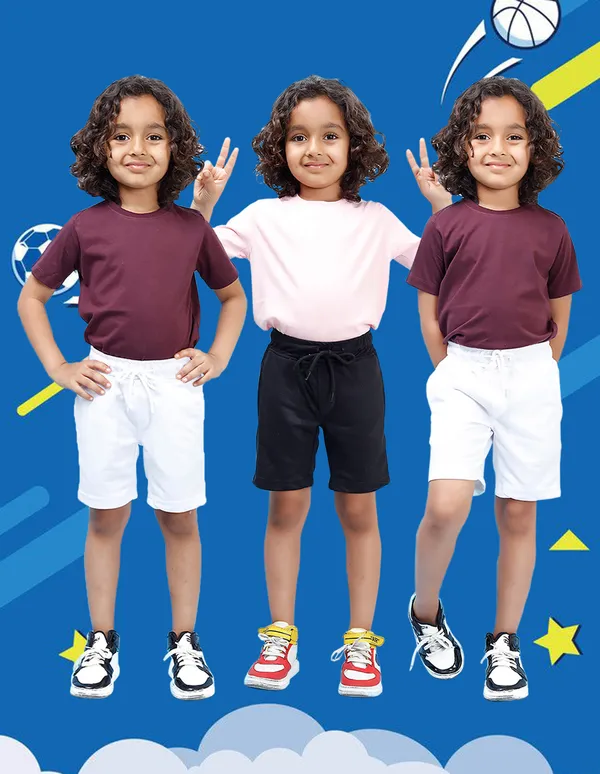 Nusyl_White_&_Black_Solid_Cotton_Blend_Regular_Fit_Pack_Of_3_Shorts_With_Side_Pockets_Short_Length_Regular_Fit