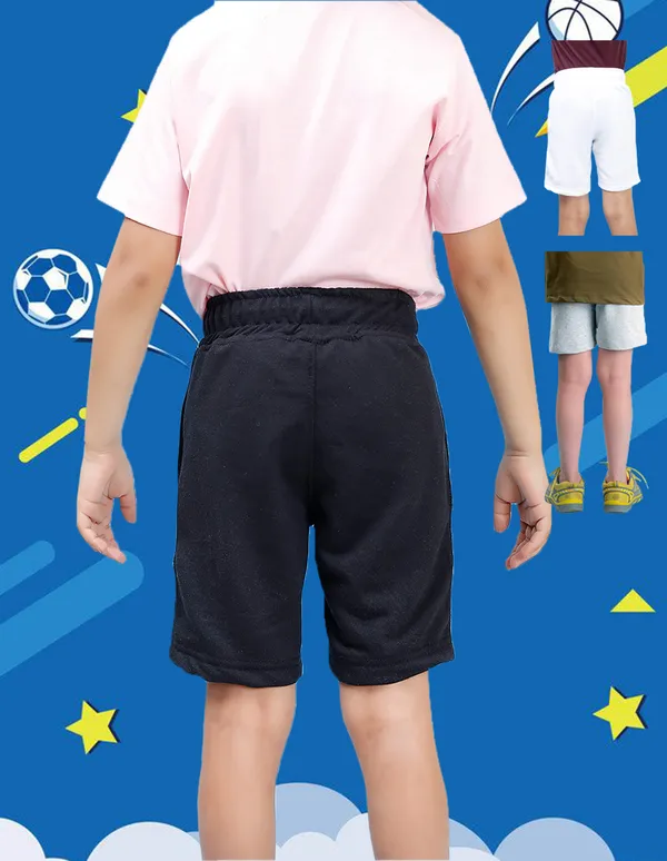 Nusyl_White_&_Black_&_Grey_Solid_Cotton_Blend_Regular_Fit_Pack_Of_3_Shorts_With_Side_Pockets_Short_Length_Regular_Fit