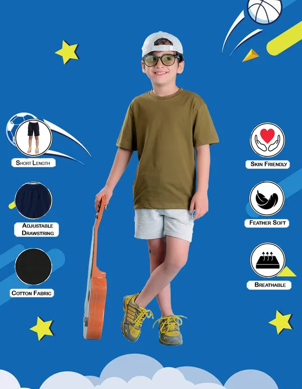 Nusyl_Black_&_Navy_&_Grey_Solid_Cotton_Blend_Regular_Fit_Pack_Of_3_Shorts_With_Side_Pockets_Short_Length_Regular_Fit