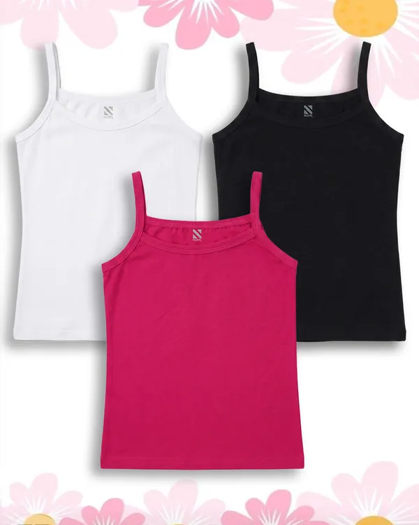 NUSYL_Girls_Solid_Cotton_Camisoles_(Pack_of_3)_�_Soft_&_Breathable_Innerwear_|_Lightweight_Summer_Undershirts_for_Kids_&_Teen_Girls