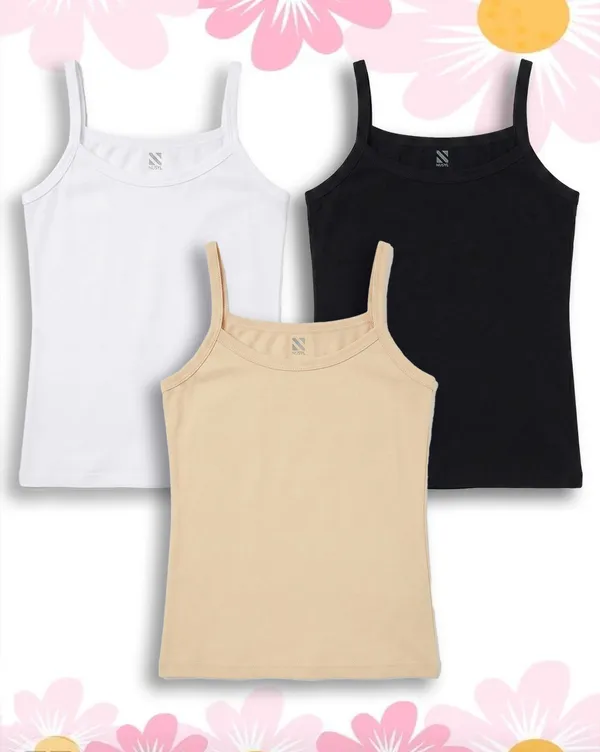 NUSYL_Girls_Solid_Cotton_Camisoles_(Pack_of_3)_�_Soft_&_Breathable_Innerwear_|_Lightweight_Summer_Undershirts_for_Kids_&_Teen_Girls