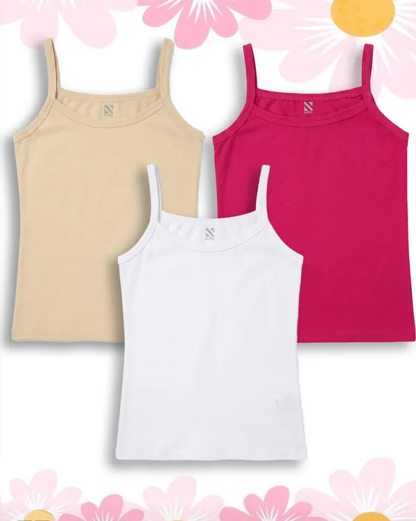 NUSYL_Girls_Solid_Cotton_Camisoles_(Pack_of_3)_�_Soft_&_Breathable_Innerwear_|_Lightweight_Summer_Undershirts_for_Kids_&_Teen_Girls