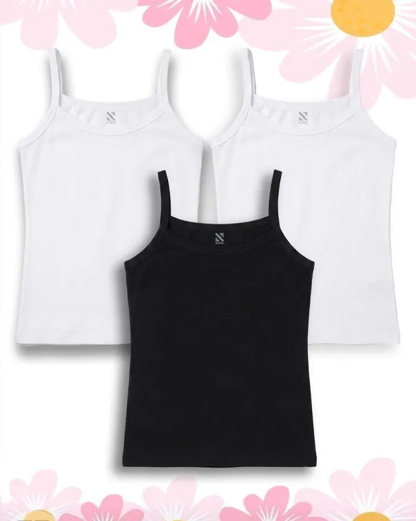 NUSYL_Girls_Solid_Cotton_Camisoles_(Pack_of_3)_�_Soft_&_Breathable_Innerwear_|_Lightweight_Summer_Undershirts_for_Kids_&_Teen_Girls
