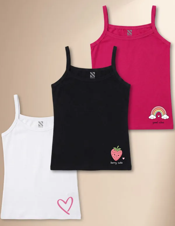 NUSYL_Girls_Heart_Printed_&_Rainbow_Printed_Cotton_Camisoles_(Pack_of_3)_�_Soft_&_Breathable_Innerwear_|_Lightweight_Summer_Undershirts_for_Kids_&_Teen_Girls