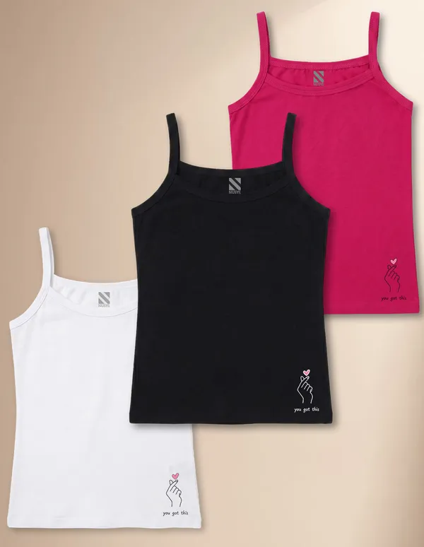 NUSYL_Girls_You_got_this_Text_Printed_Cotton_Camisoles_(Pack_of_3)_�_Soft_&_Breathable_Innerwear_|_Lightweight_Summer_Undershirts_for_Kids_&_Teen_Girls