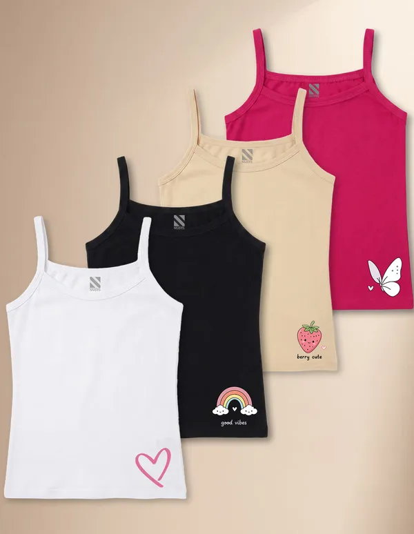 NUSYL_Girls_Heart_Printed_&_Strawberry_Printed_Cotton_Camisoles_(Pack_of_4)_�_Soft_&_Breathable_Innerwear_|_Lightweight_Summer_Undershirts_for_Kids_&_Teen_Girls