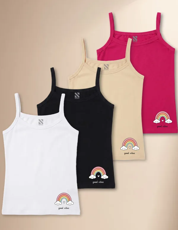NUSYL_Girls_Rainbow_Printed_Cotton_Camisoles_(Pack_of_4)_�_Soft_&_Breathable_Innerwear_|_Lightweight_Summer_Undershirts_for_Kids_&_Teen_Girls
