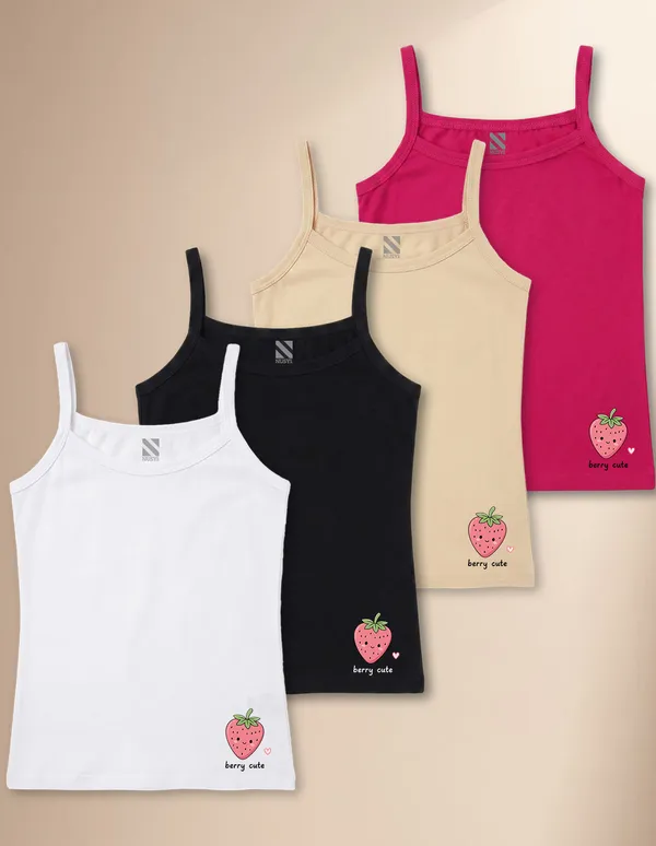 NUSYL_Girls_Strawberry_Printed_Cotton_Camisoles_(Pack_of_4)_�_Soft_&_Breathable_Innerwear_|_Lightweight_Summer_Undershirts_for_Kids_&_Teen_Girls