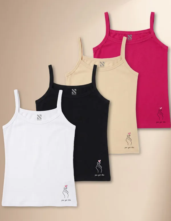 NUSYL_Girls_You_got_this_Text_Printed_Cotton_Camisoles_(Pack_of_4)_�_Soft_&_Breathable_Innerwear_|_Lightweight_Summer_Undershirts_for_Kids_&_Teen_Girls