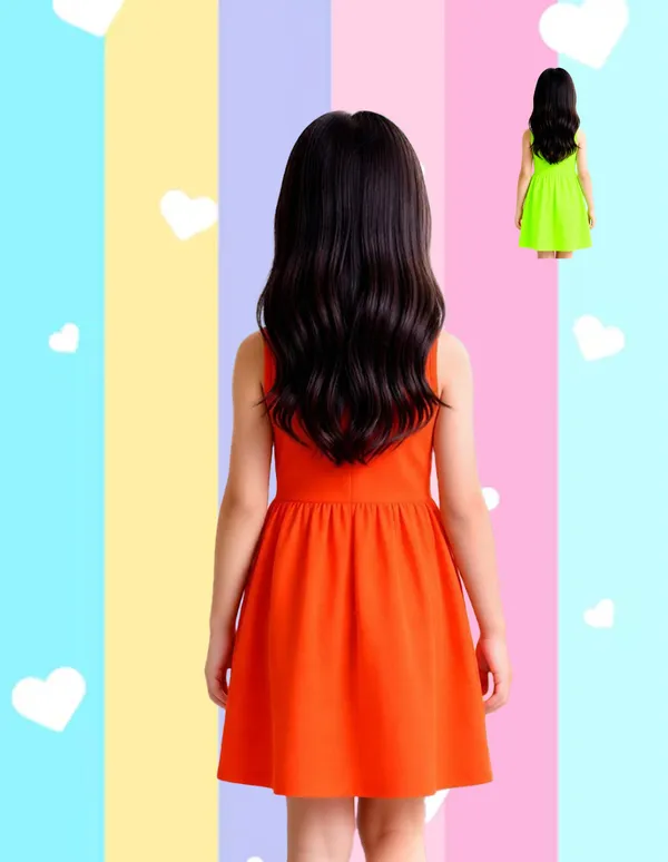 Nusyl_Girls_Orange_&_Green_Happy_Text_Printed_&_Flowers_Printed_Pack_Of_2_Dresses_Soft_&_Comfortable_Dresses_Cozy_Summer_Wear_For_Kids_&_Teen_Girls