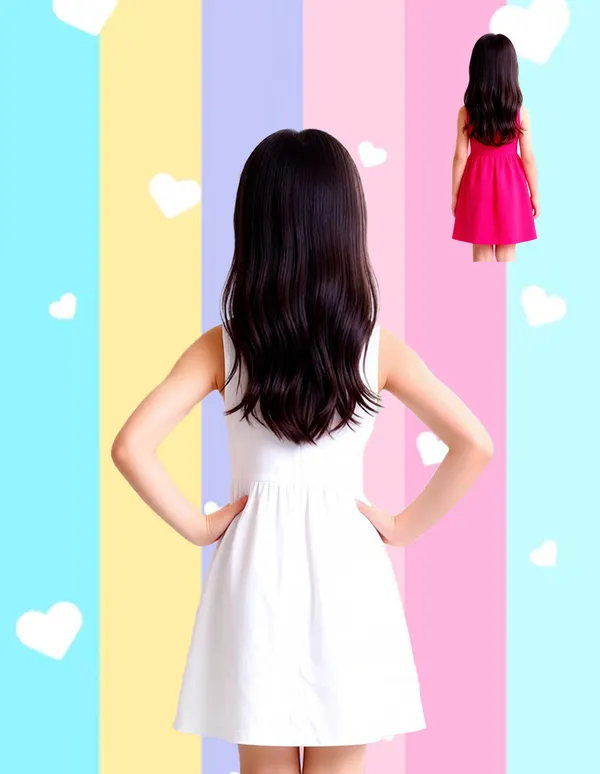 Nusyl_Girls_Hot_Pink_&_White_Girls_Printed_&_Sunflower_Printed_Pack_Of_2_Dresses_Soft_&_Comfortable_Dresses_Cozy_Summer_Wear_For_Kids_&_Teen_Girls