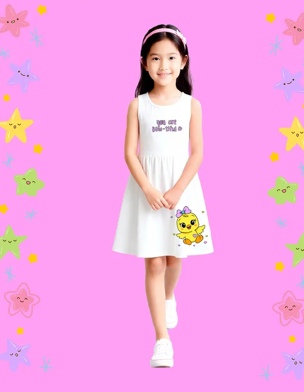 Nusyl_Girls_Orange_&_White_Cute_Duck_Printed_Pack_Of_2_Dresses_Soft_&_Comfortable_Dresses_Cozy_Summer_Wear_For_Kids_&_Teen_Girls
