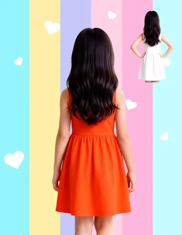 Nusyl_Girls_White_&_Orange_Princess_Text_Printed_&_Wand_Printed_Pack_Of_2_Dresses_Soft_&_Comfortable_Dresses_Cozy_Summer_Wear_For_Kids_&_Teen_Girls