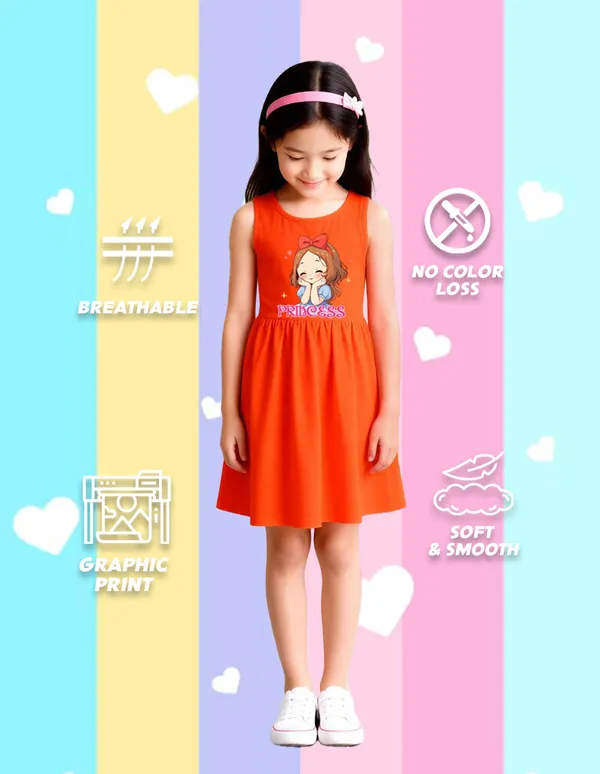 Nusyl_Girls_White_&_Orange_Princess_Text_Printed_&_Wand_Printed_Pack_Of_2_Dresses_Soft_&_Comfortable_Dresses_Cozy_Summer_Wear_For_Kids_&_Teen_Girls
